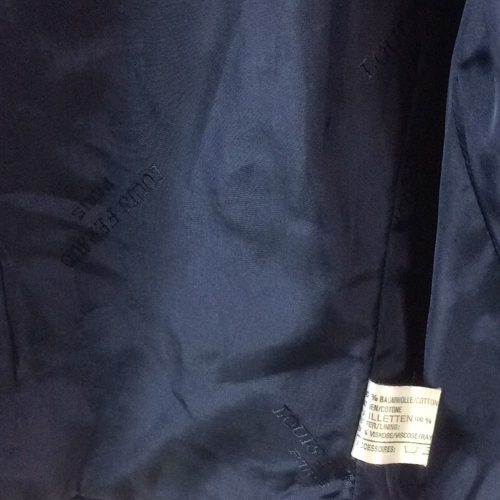 Louis Feraud velvet navy blue jacket with sequence - Picture 6 of 6